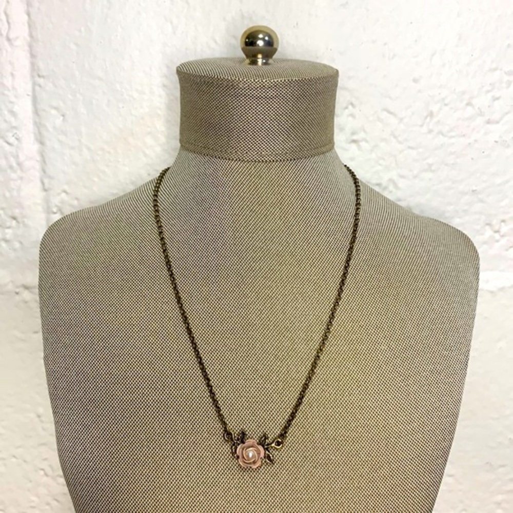 VTG Michal Negrin Designer Rose Collar Necklace